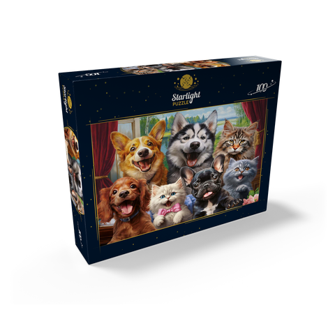 Furry Friends Selfie 100 Jigsaw Puzzle box view2