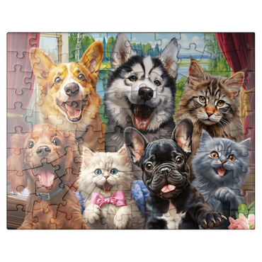 puzzleplate Furry Friends Selfie 100 Jigsaw Puzzle