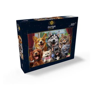 Furry Friends Selfie 500 Jigsaw Puzzle box view2