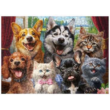 puzzleplate Furry Friends Selfie 500 Jigsaw Puzzle