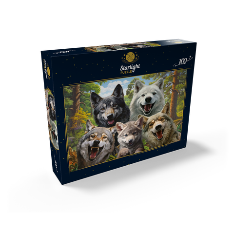 Wolf Selfie 100 Jigsaw Puzzle box view2