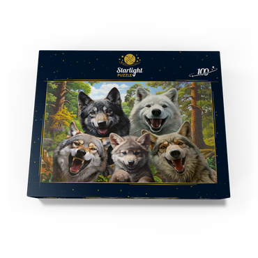 Wolf Selfie 100 Jigsaw Puzzle box view3