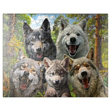 puzzleplate Wolf Selfie 100 Jigsaw Puzzle