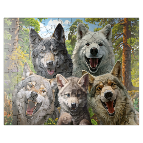 puzzleplate Wolf Selfie 100 Jigsaw Puzzle