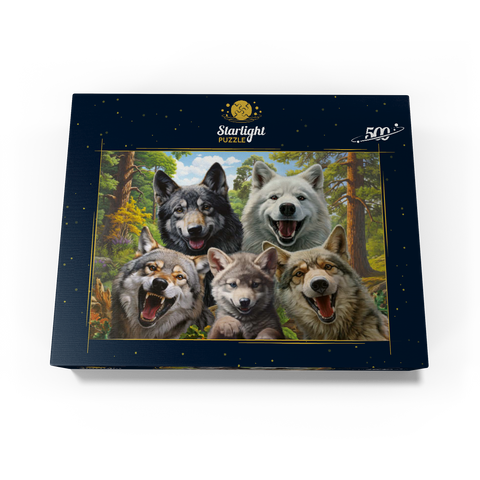 Wolf Selfie 500 Jigsaw Puzzle box view3