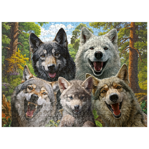 puzzleplate Wolf Selfie 500 Jigsaw Puzzle