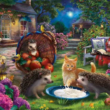 Hedgehogs & kittens 100 Jigsaw Puzzle 3D Modell