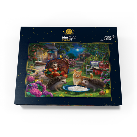 Hedgehogs & kittens 500 Jigsaw Puzzle box view3