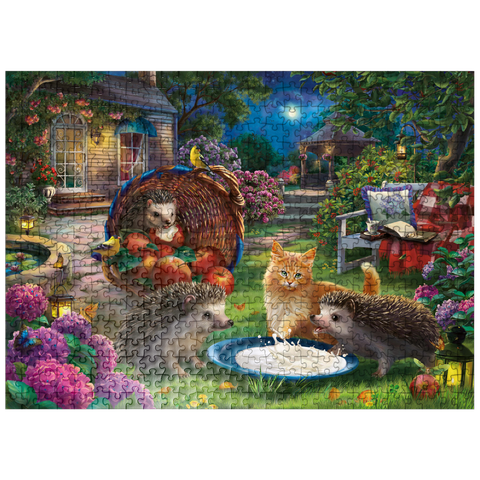 puzzleplate Hedgehogs & kittens 500 Jigsaw Puzzle