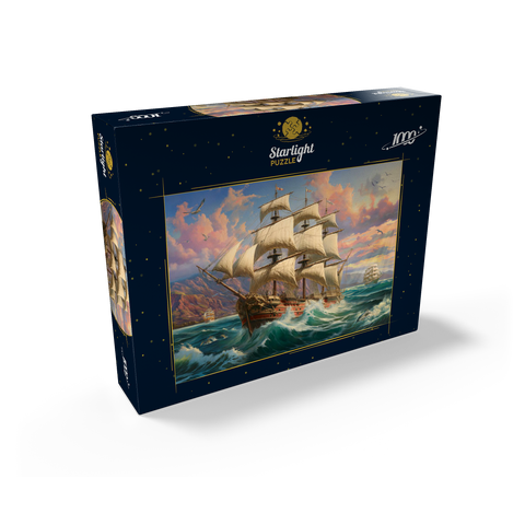 Sailboat At Dawn 1000 Jigsaw Puzzle box view2