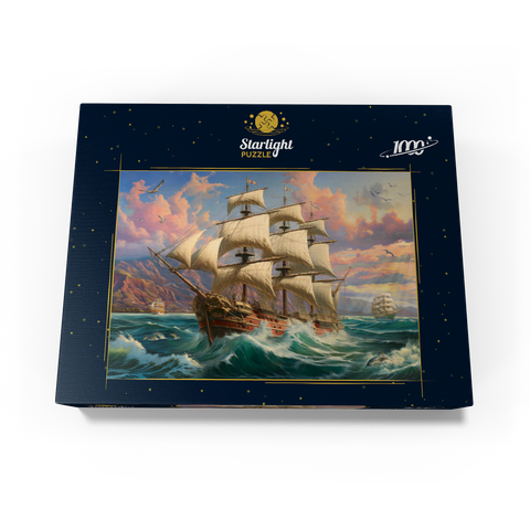 Sailboat At Dawn 1000 Jigsaw Puzzle box view3