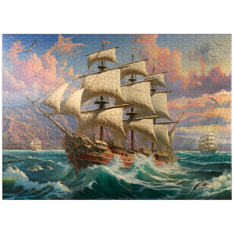 puzzleplate Sailboat At Dawn 1000 Jigsaw Puzzle