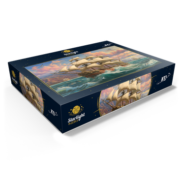 Sailboat At Dawn 100 Jigsaw Puzzle box view1