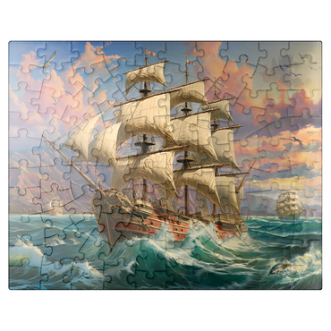 puzzleplate Sailboat At Dawn 100 Jigsaw Puzzle