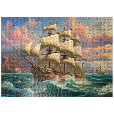 puzzleplate Sailboat At Dawn 500 Jigsaw Puzzle