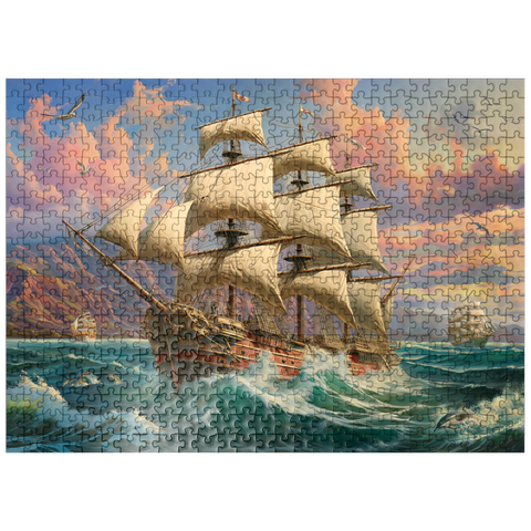 puzzleplate Sailboat At Dawn 500 Jigsaw Puzzle