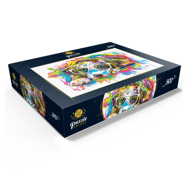 Puppy Drip Art 500 Jigsaw Puzzle box view1