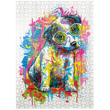 puzzleplate Jack Russell with Glasses 500 Jigsaw Puzzle