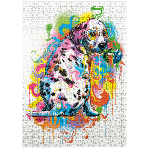 puzzleplate Dalmatian with Rose 500 Jigsaw Puzzle