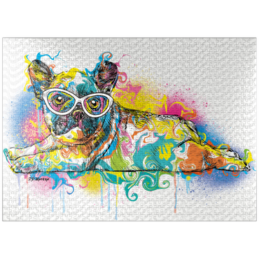 puzzleplate Lazy Frenchie 1000 Jigsaw Puzzle