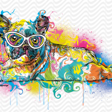 Lazy Frenchie 1000 Jigsaw Puzzle 3D Modell