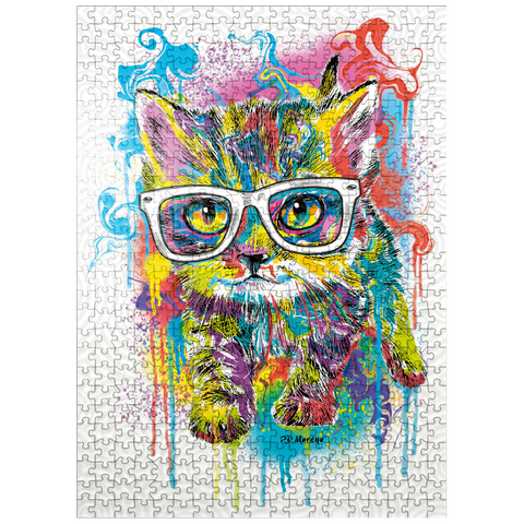 puzzleplate Kitten Soft Eyes 500 Jigsaw Puzzle