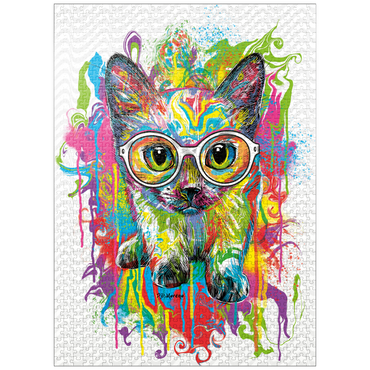 puzzleplate Kitten with Glasses 1000 Jigsaw Puzzle