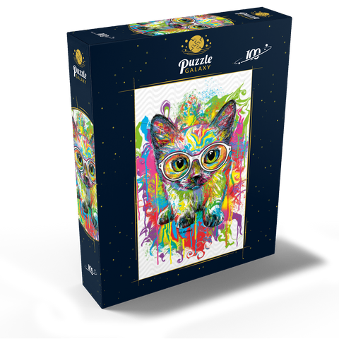 Kitten with Glasses 100 Jigsaw Puzzle box view2