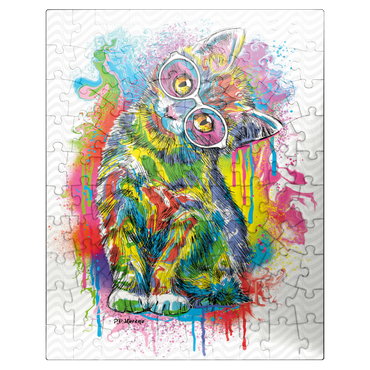 puzzleplate Tilted Kitty 100 Jigsaw Puzzle