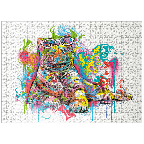 puzzleplate Kitten Staring Away 500 Jigsaw Puzzle