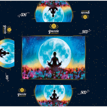 Yoga Moon 500 Jigsaw Puzzle box 3D Modell