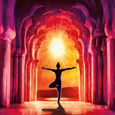 Yoga Sunrise 100 Jigsaw Puzzle 3D Modell