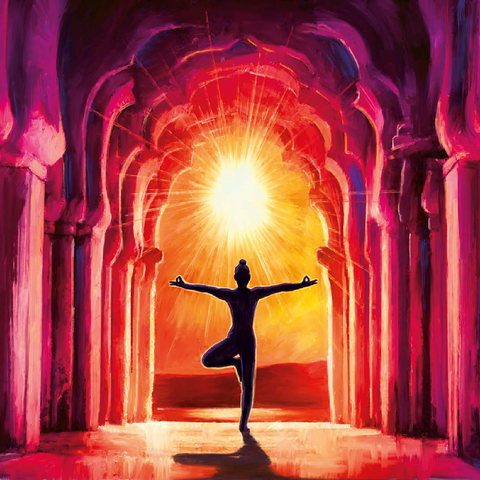 Yoga Sunrise 100 Jigsaw Puzzle 3D Modell