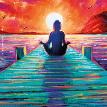 Yoga on the Dock 1000 Jigsaw Puzzle 3D Modell