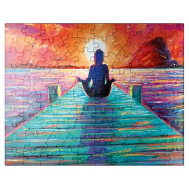 puzzleplate Yoga on the Dock 100 Jigsaw Puzzle