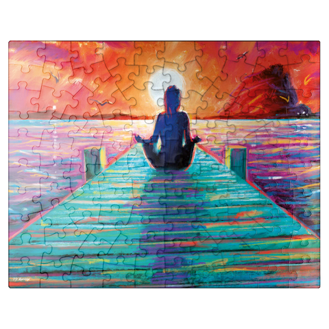 puzzleplate Yoga on the Dock 100 Jigsaw Puzzle