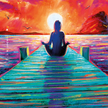 Yoga on the Dock 100 Jigsaw Puzzle 3D Modell