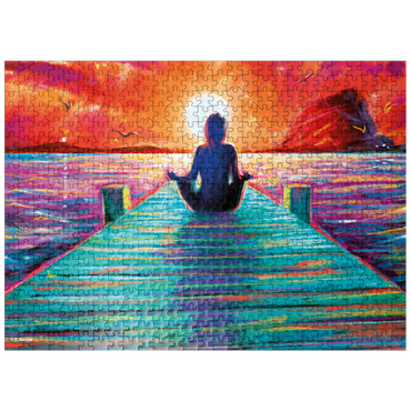 puzzleplate Yoga on the Dock 500 Jigsaw Puzzle