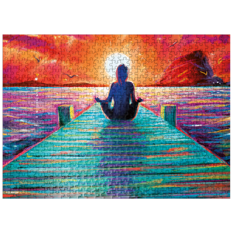 puzzleplate Yoga on the Dock 500 Jigsaw Puzzle