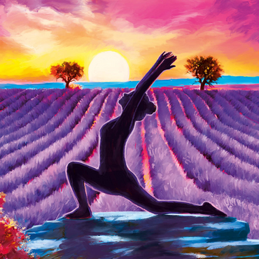 Yoga by the Flowers 1000 Jigsaw Puzzle 3D Modell