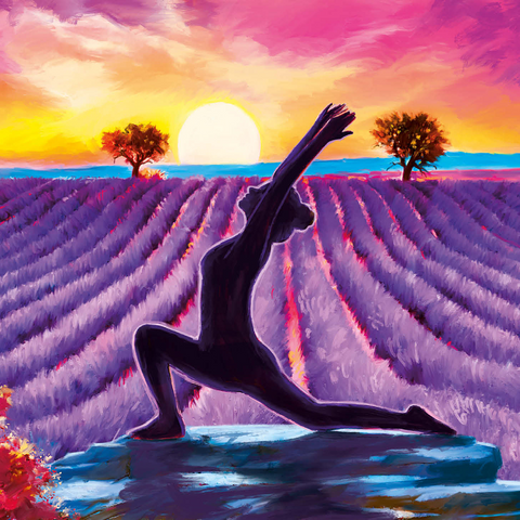 Yoga by the Flowers 1000 Jigsaw Puzzle 3D Modell