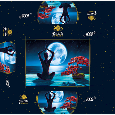 Yoga with the Ocean 1000 Jigsaw Puzzle box 3D Modell