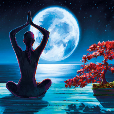 Yoga with the Ocean 500 Jigsaw Puzzle 3D Modell