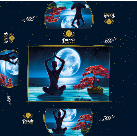 Yoga with the Ocean 500 Jigsaw Puzzle box 3D Modell