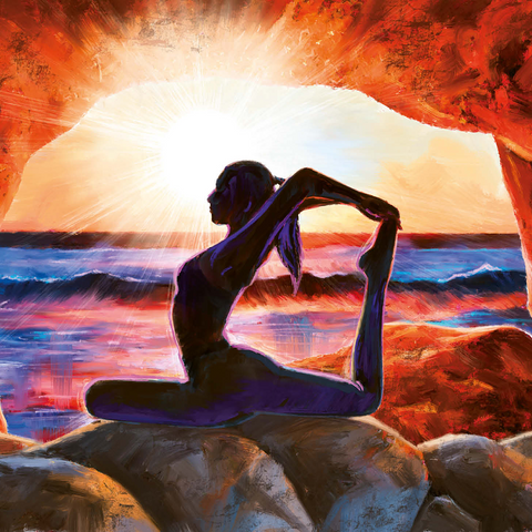 Yoga on the Rocks 1000 Jigsaw Puzzle 3D Modell