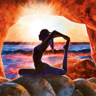 Yoga on the Rocks 100 Jigsaw Puzzle 3D Modell