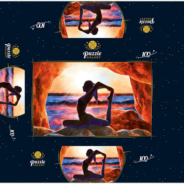 Yoga on the Rocks 100 Jigsaw Puzzle box 3D Modell