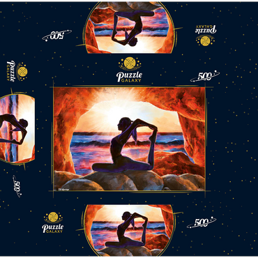 Yoga on the Rocks 500 Jigsaw Puzzle box 3D Modell