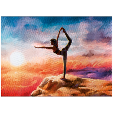 puzzleplate Mountain Yoga 1000 Jigsaw Puzzle