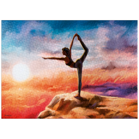 puzzleplate Mountain Yoga 1000 Jigsaw Puzzle